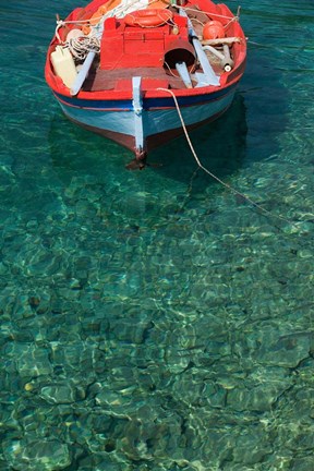 Framed Greece, Ionian Islands, Kefalonia, Fishing Boat Print