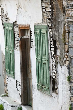 Framed Old Turkish Era Building, Vathy, Samos, Aegean Islands, Greece Print