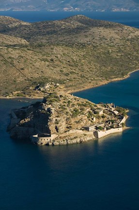 Framed Greece, Crete, Lasithi, Plaka: Spinalonga Island Print