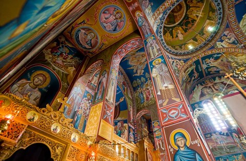 Framed Interior of church in Rethymnon, Crete, Greece Print