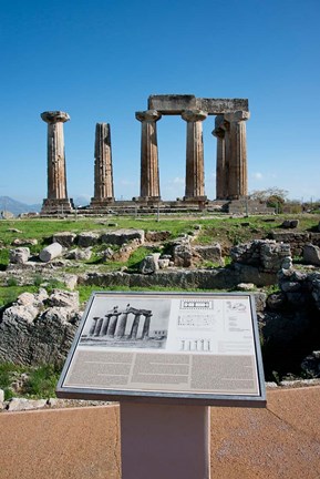 Framed Greece, Corinth Doric Temple of Apollo Print