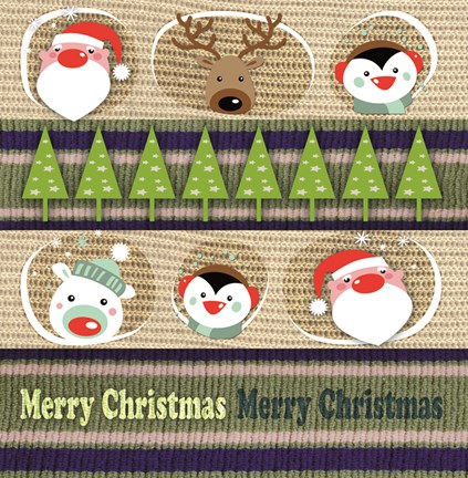 Framed Merry Christmas Knit Print