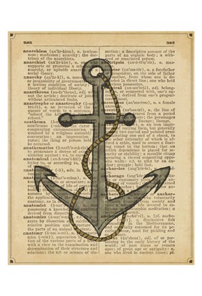 Framed Nautical Series - Anchor Print