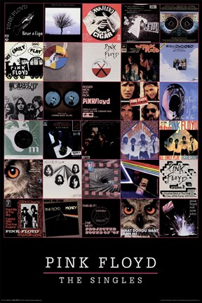 Framed Pink Floyd - Singles Print