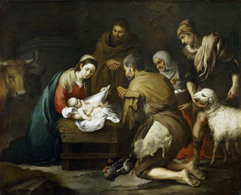 Framed Adoration of the Shepherds, 1655-1660 Print