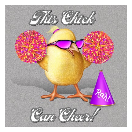 Framed Cheer Chick Print