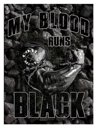 Framed Black Blood Print