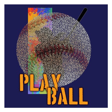 Framed Play Ball Baseball Print
