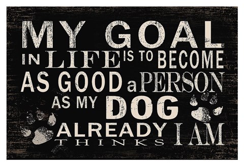 Framed My Goal - Dog Print