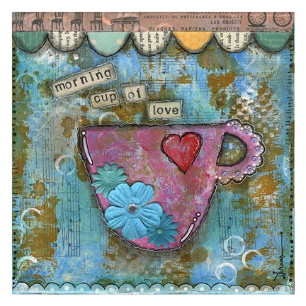 Framed Morning Cup of Love Print