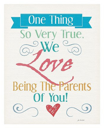 Framed Love Being Parents Print