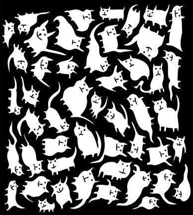 Framed Crazy Cats Print