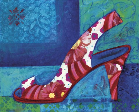 Framed Shoe Flower Print