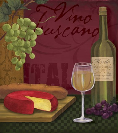 Framed Vino Toscano Print