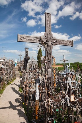 Framed Hill of Crosses, Siauliai, Central Lithuania, Lithuania II Print