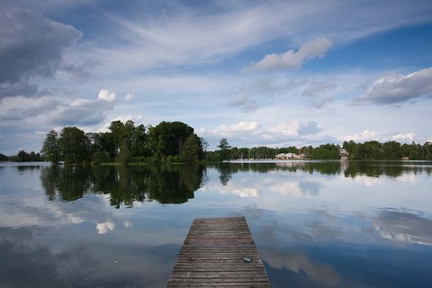 Framed Lake Galve, Trakai Historical National Park, Lithuania VI Print