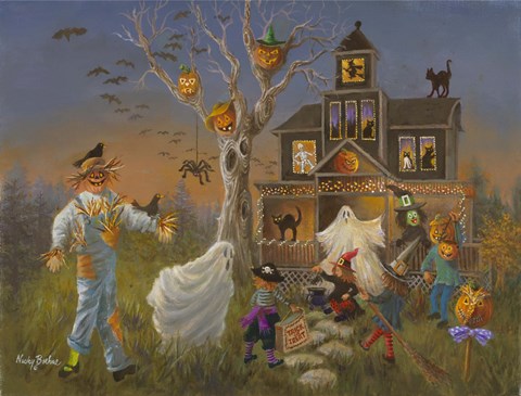 Framed Spooky Halloween Print