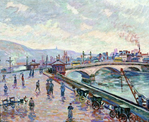 Framed Seine-River At Rouen Print