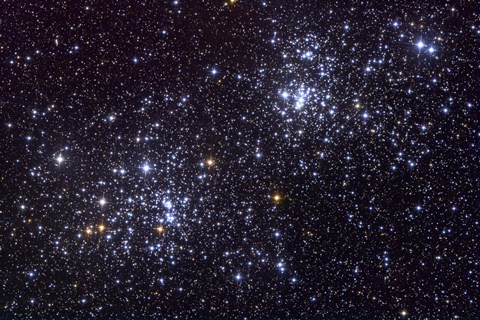 Framed NGC 884, an open cluster, in the Constellation of Perseus Print