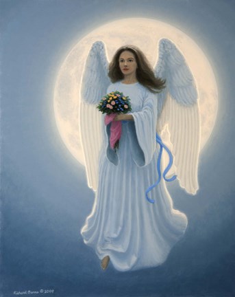 Framed Moon Angel Print