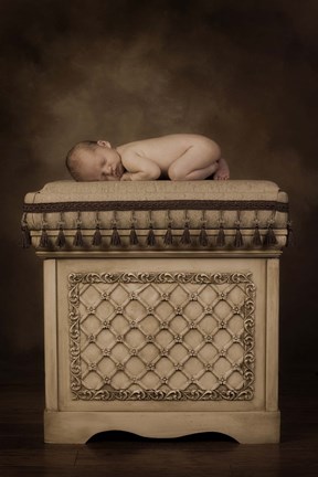 Framed Baby On Cushion Print