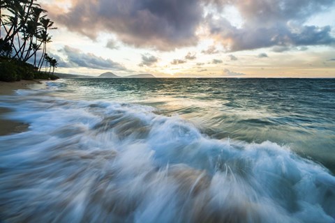 Framed Kahala Beach Waves Print