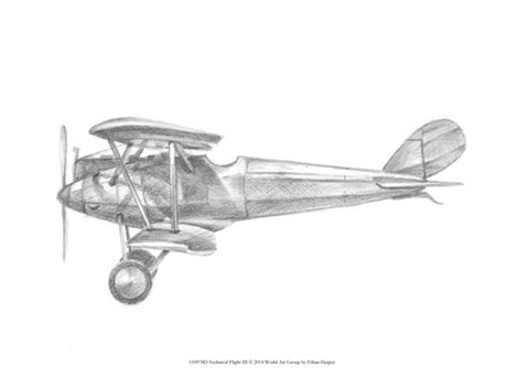Framed Technical Flight III Print