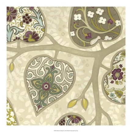 Framed Patterns in Foliage IV Print