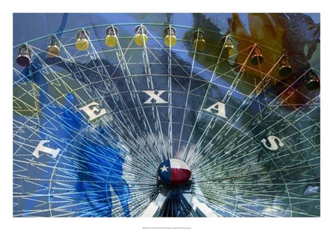 Framed Texas Ferris Wheel Print