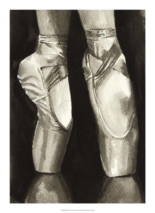 Framed Ballet Shoes II Print