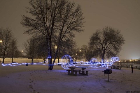 Framed Light In The Park Print