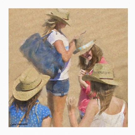 Framed Girls on the Beach Print