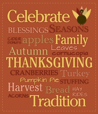 Framed Celebrate Thanksgiving Print
