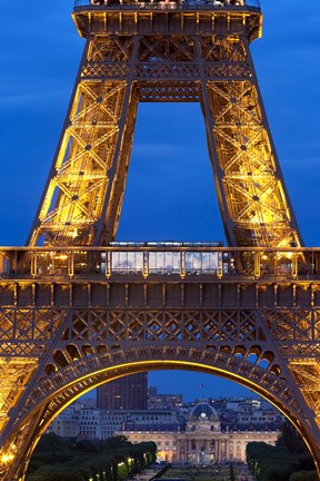 Framed Eiffel Tower, Ecole Militaire, Paris, France Print