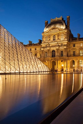 Framed Courtyard of Musee du Louvre Print