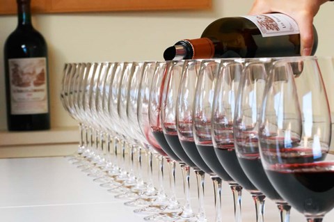 Framed Wine Glasses Ready for Tasting Print