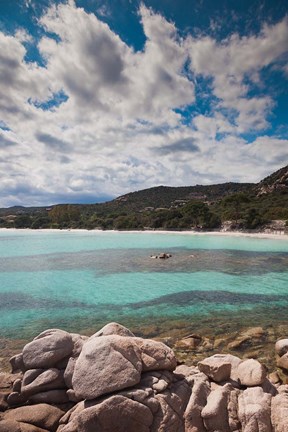 Framed Plage de Palombaggia Beach Print