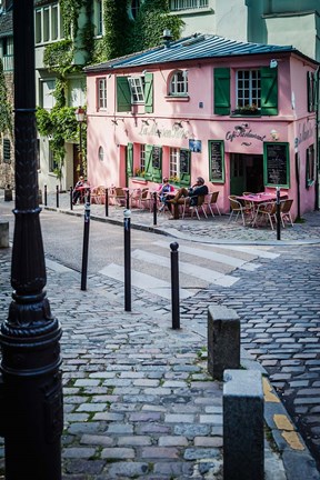 Framed Historic La Maison Rose Cafe in Montmartre Print