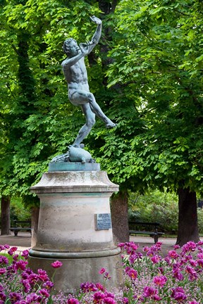 Framed Bronze statue &#39;Faune Dansant&#39; Print