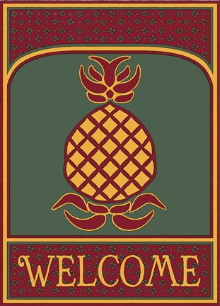 Framed Pineapple Banner Print