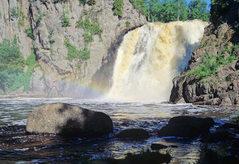 Framed Lake Superior Waterfall 10 Print