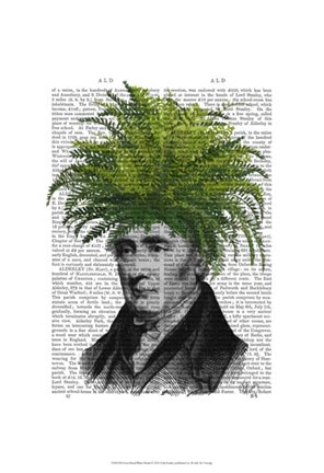 Framed Fern Head Plant Head Print