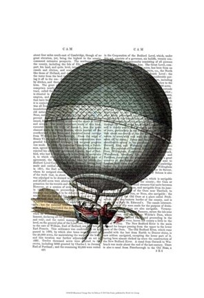 Framed Blanchard Vintage Hot Air Balloon Print