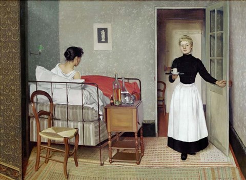 Framed Sick Patient (Helene Chatenay), 1892 Print