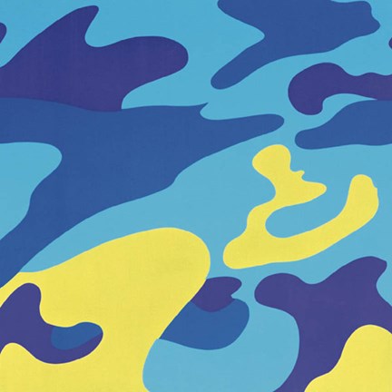 Framed Camouflage, 1987 (blue, yellow) Print