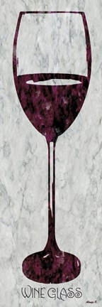 Framed Wine Glass 4 Print