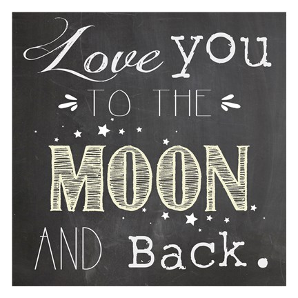 Framed Love You To The Moon Print