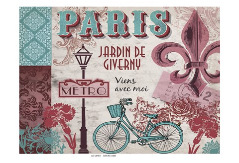 Framed Paris Series Pinks 2 Print