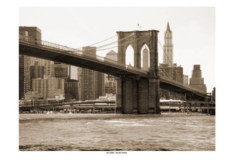 Framed Brooklyn Bridge 47 II Print