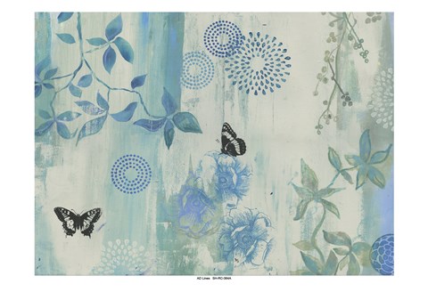 Framed Dazed Butterflies Print